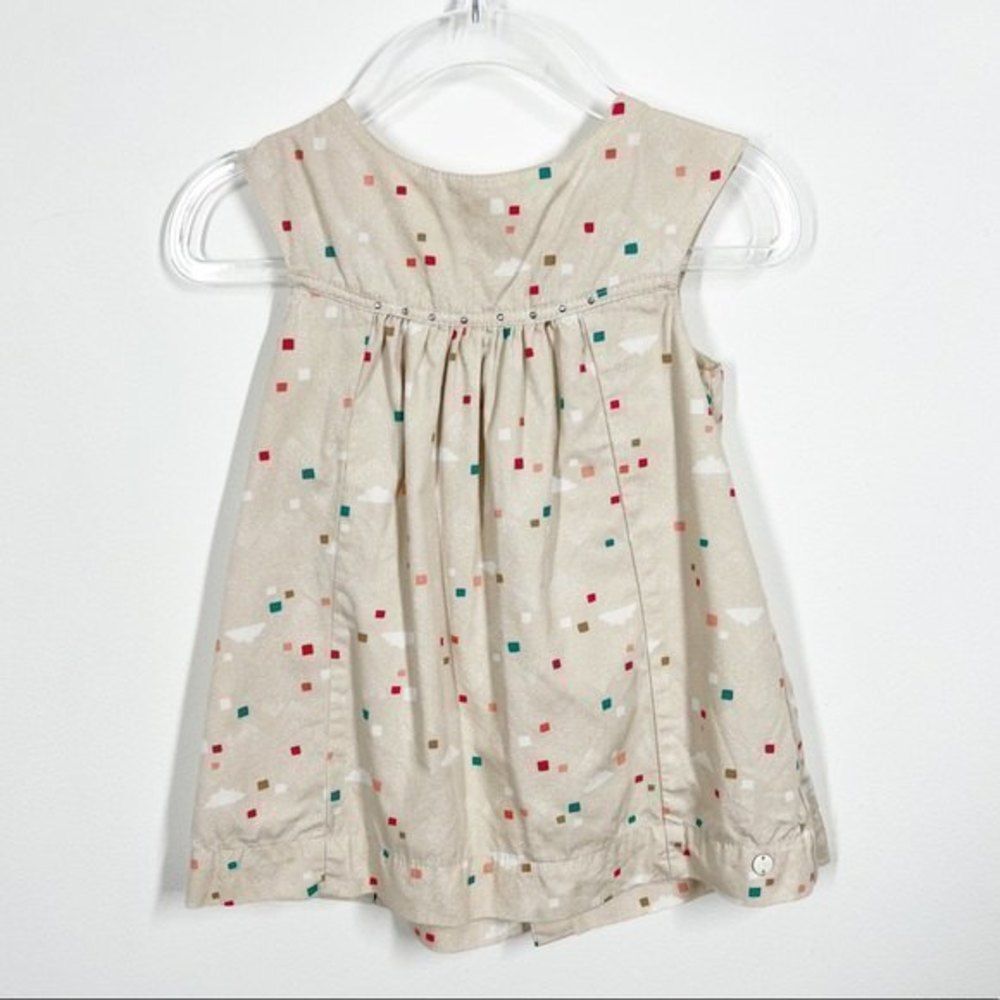 Obaibi Size 6-9 Months Baby Girl French Designer Dream Dress Squares Ribets